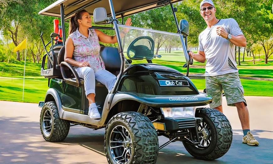 Image 2: All Day Golf Cart Adventure -Seat Up to 4 or 6, Scooter Rental & More