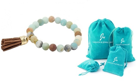 Fino a 3 bracciali elastici in amazzonite