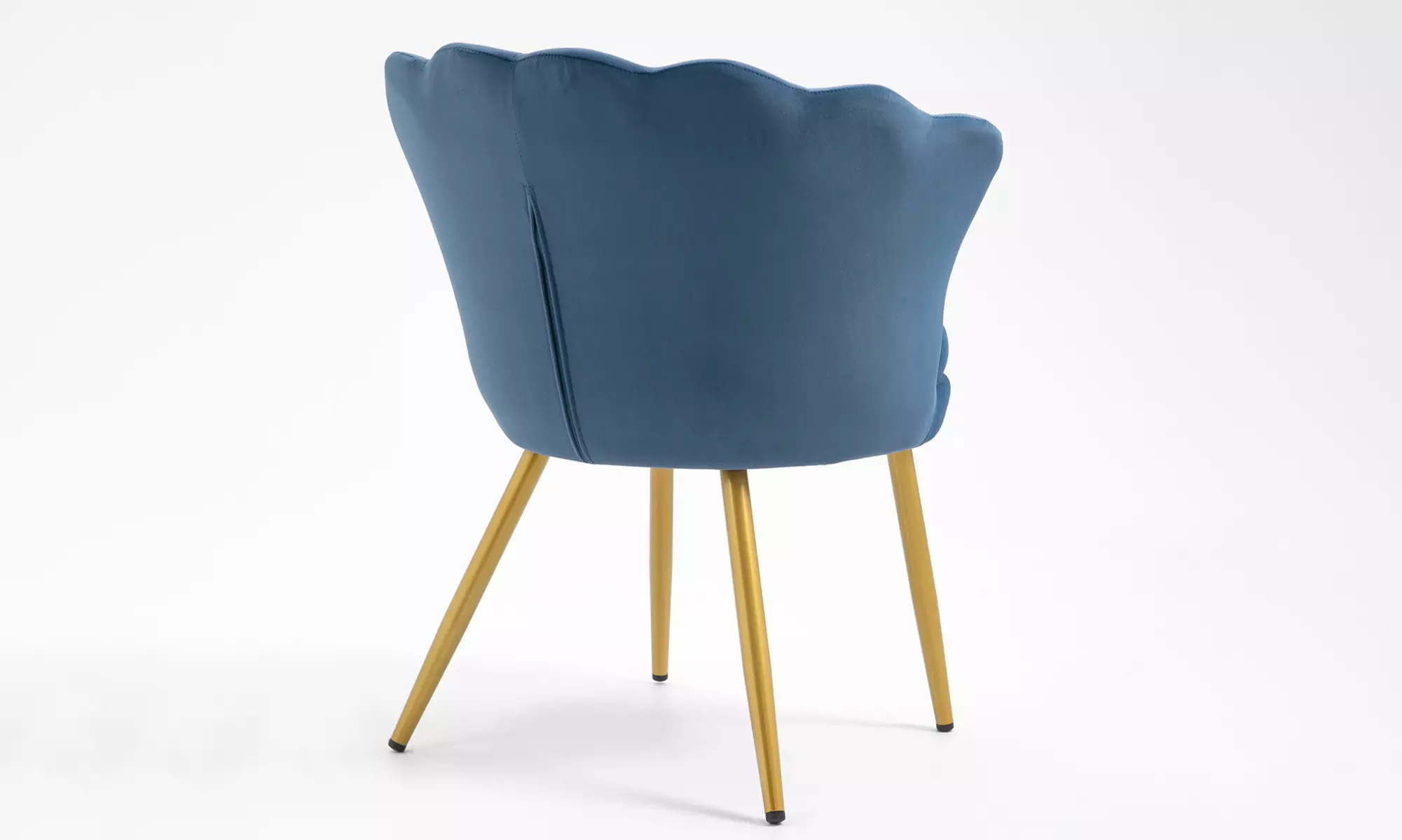 Poltrona in velluto a conchiglia