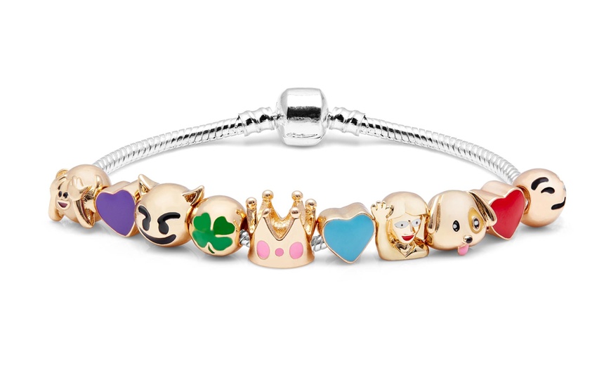 Image 4: OMG Jewel Emoji Charm Bracelet