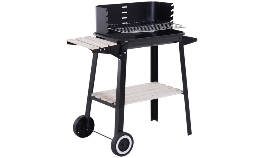 Image 5: Outsunny Trolley Barbecue Grill