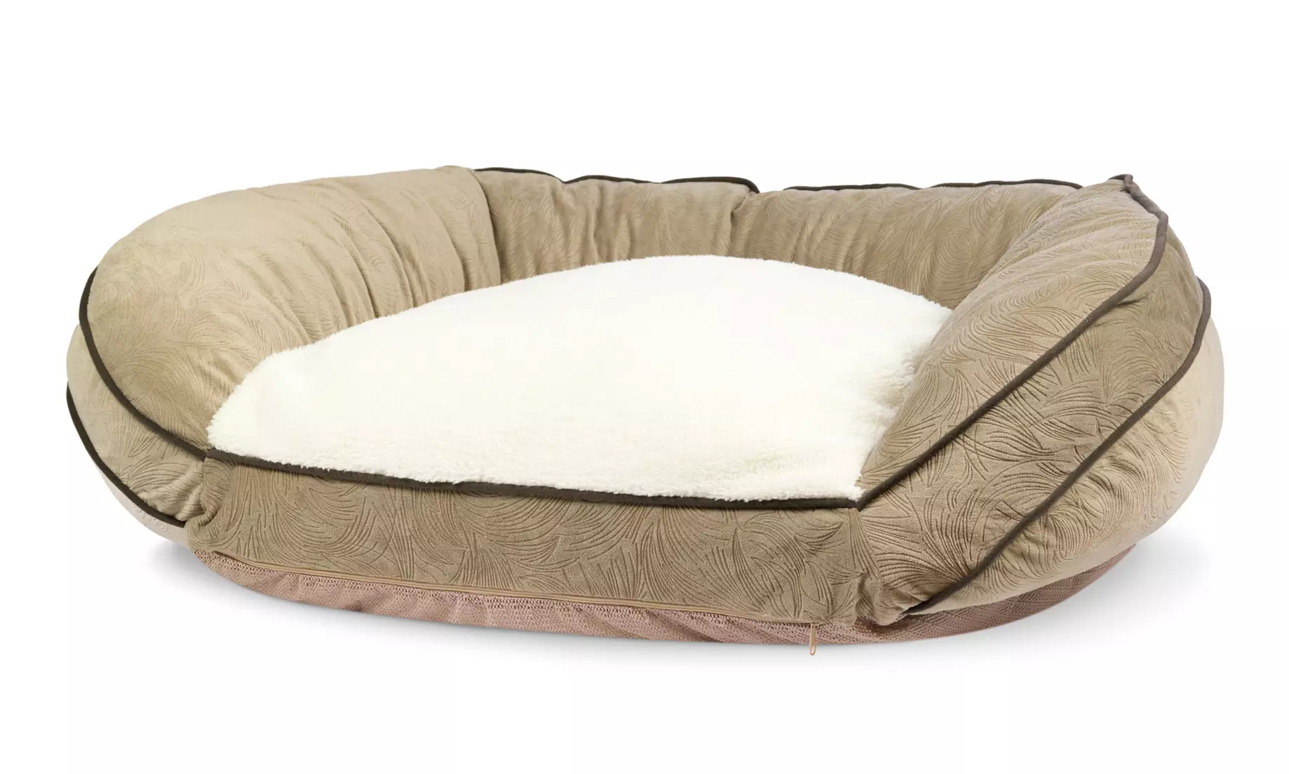 Memory Foam Pet Bed with Sherpa Center Seat - Second Medium