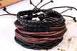 1 ou 2 lots de 4 bracelets pour homme en cuir PU - Second Medium