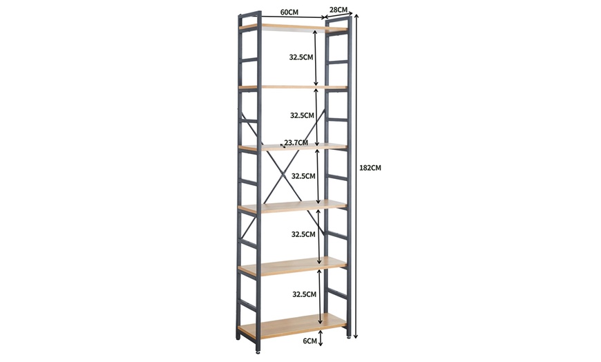 Image 16: Scaffale "Seattle" in legno e acciaio, stile industriale, Sampur