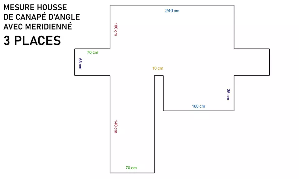 Wasserabweisender Bezug für Sofa mit Chai­se­longue
