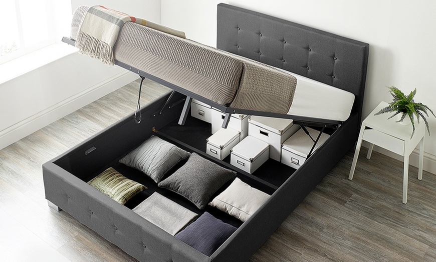 Image 13: Fabric Ottoman Storage Bed with Optional Mattress
