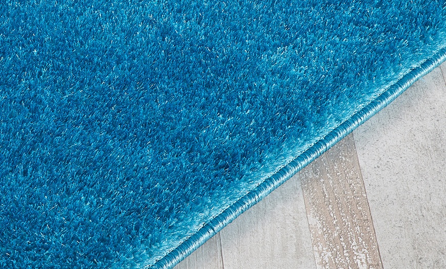 Image 43: Shimmer Soft Shiny Thick Shaggy Rug