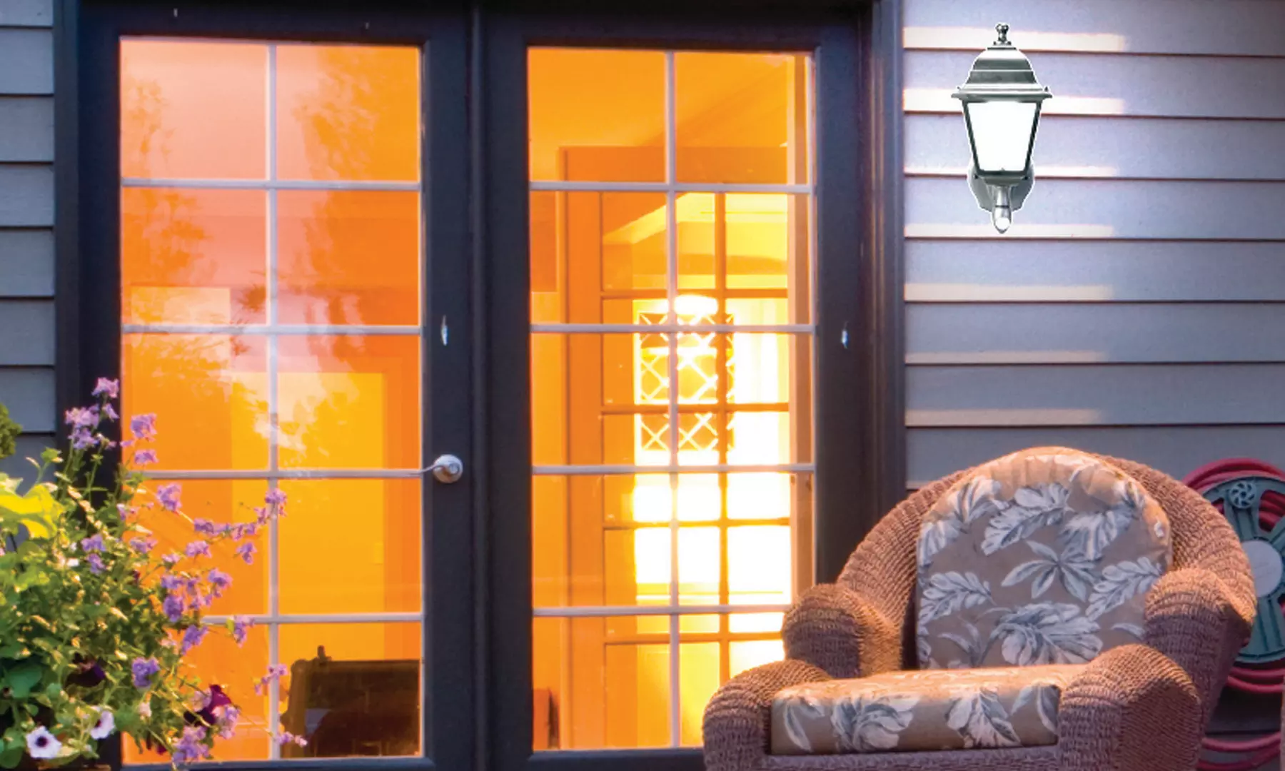 Battery-Powered Motion Activated Outdoor Wall Sconce - Primary Image