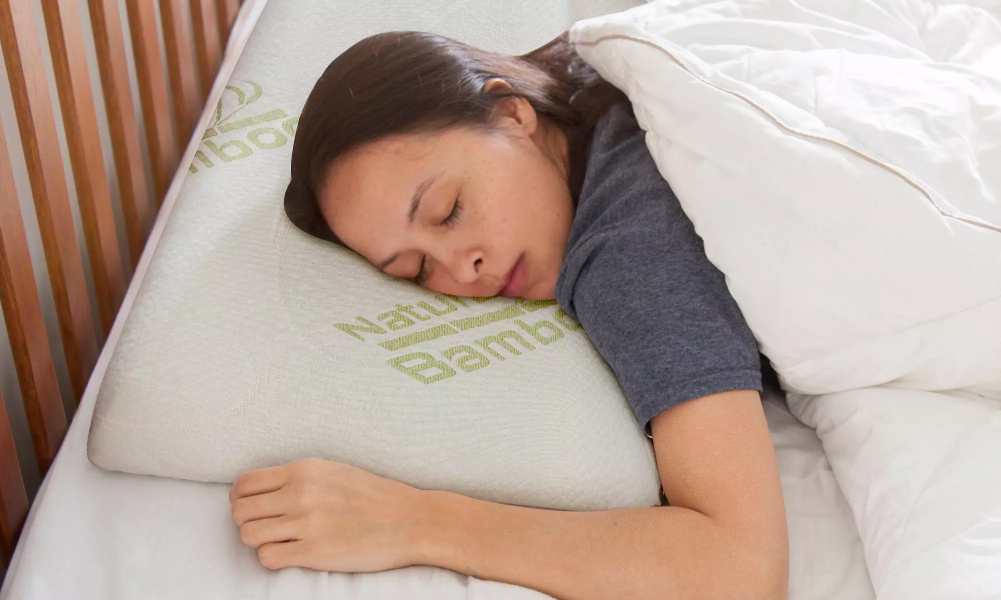 2er-Set Memory-Schaum-Kissen mit Bambus-Beschichtung