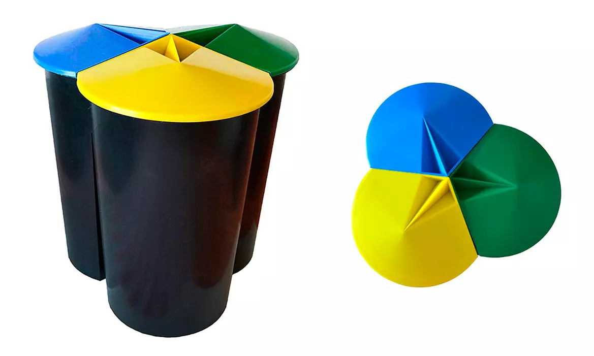 Poubelle recyclage 3 compartiments 40L Zanvic - Primary Image