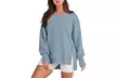Sweatshirt ample avec fente latérale pour femme, taille et coloris au choix - Image 7
