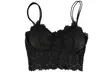 Women Bralette Bra Lingerie Push Up Crochet Wireless Lace Bra Crop Tank Top - Second Medium