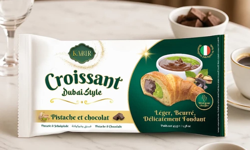 Image 12: Lot de croissants de 45 g fourrés style Dubaï