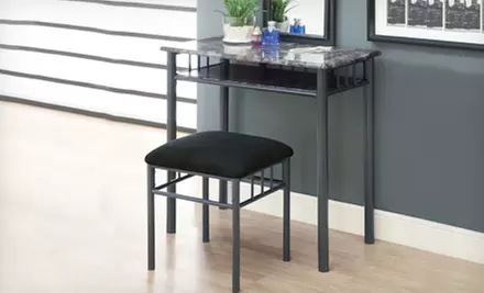 Two-Piece Modern Metal or Marble and Metal Vanity Set (Up to 46% Off). Four Styles Available. - Second Medium