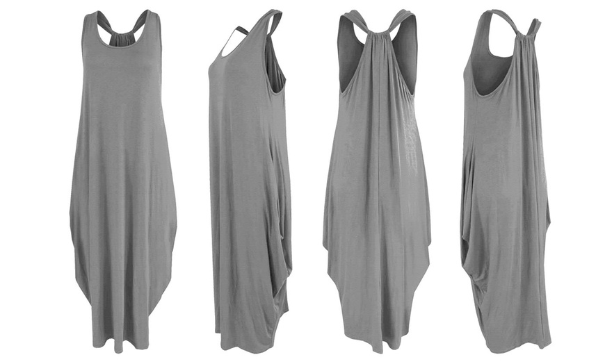 Image 12: Boho-Style Jersey Oversized Baggy Dress