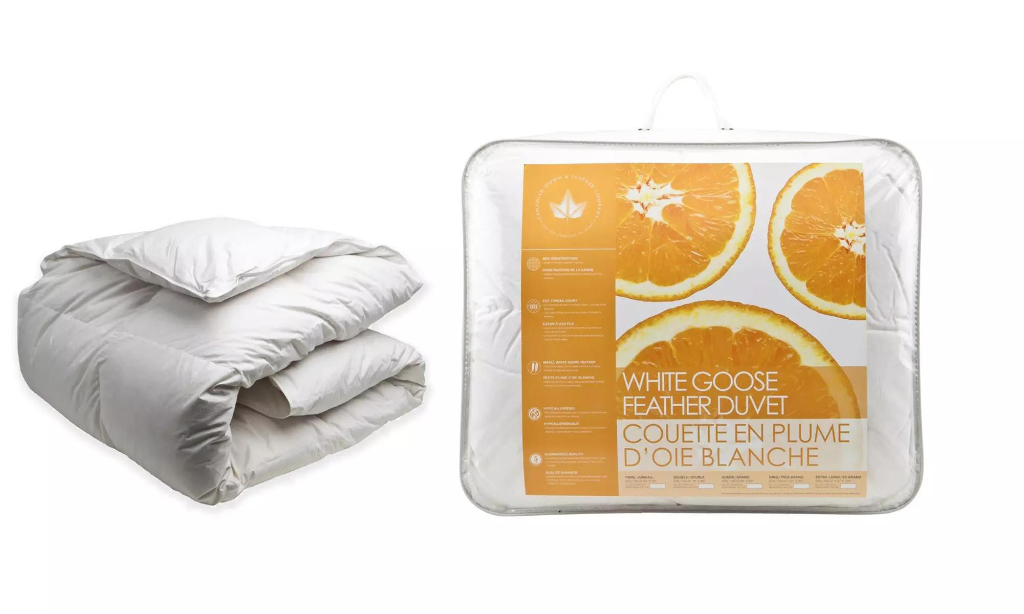 White Goose Feather Comforter - Primary Image