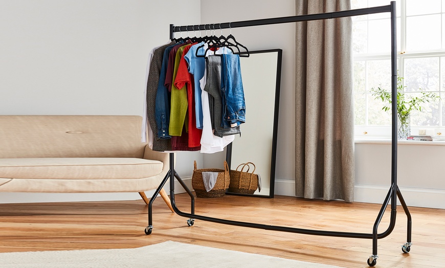 Image 2: Heavy-Duty Clothes Rail