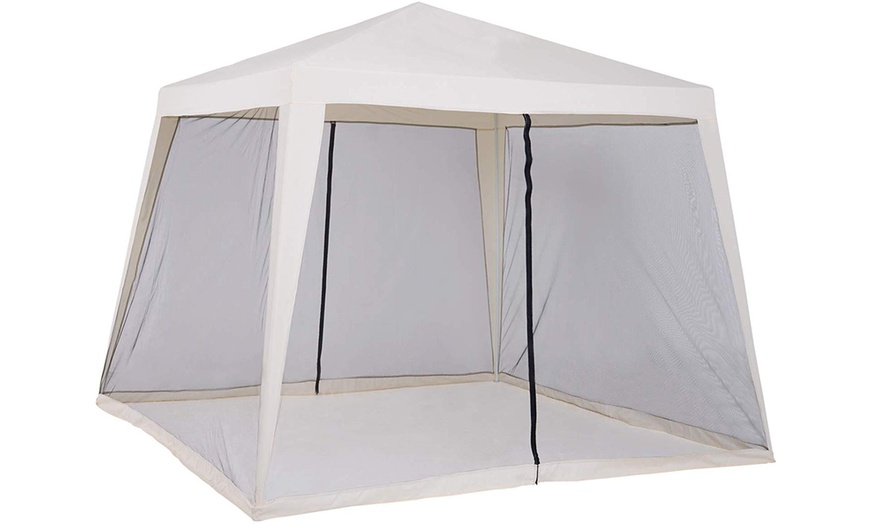 Image 7: Outsunny 3m x 3m Mosquitoes Screen Gazebo Canopy