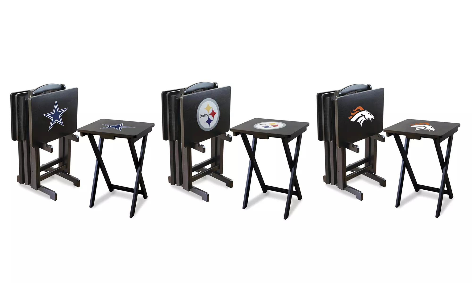 Set of 4 NFL TV Trays with Stand - Primary Image