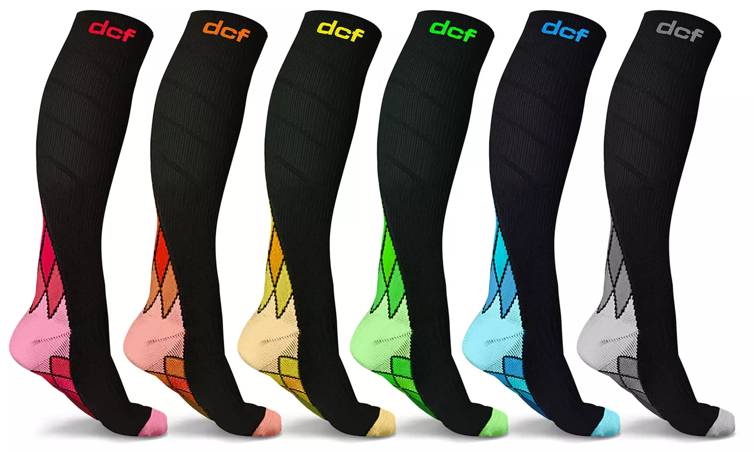 DCF Targeted Knee-High Compression Socks (6-Pack) - Second Medium