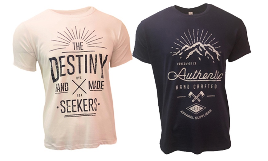 Image 10: Set van 2 T-shirts met print