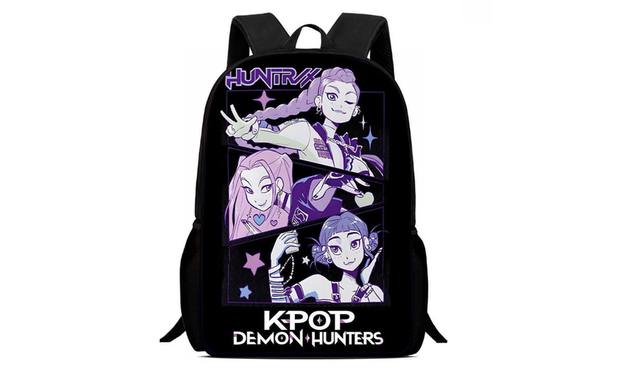 Image 19: KPop Demon Hunters Inspired Backpack Set 