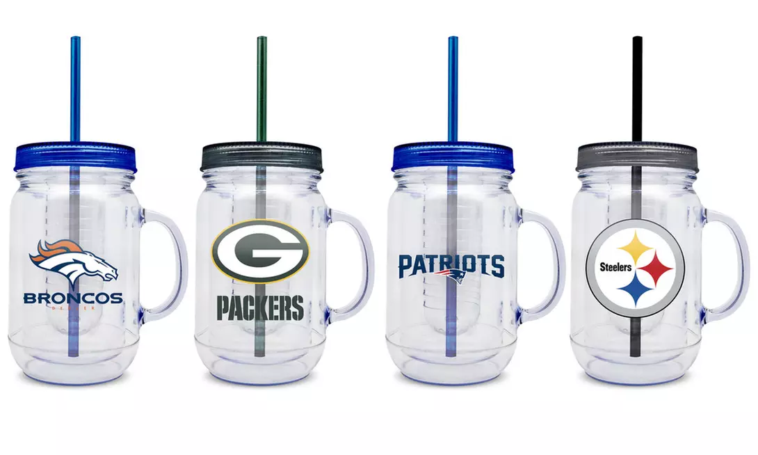 Duckhouse NFL 20 Oz. Double-Wall Mason Jar Water Infuser - Primary Image