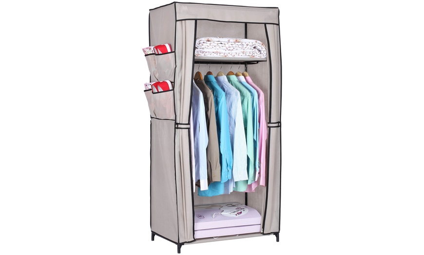 Image 6: Corner Canvas Wardrobe