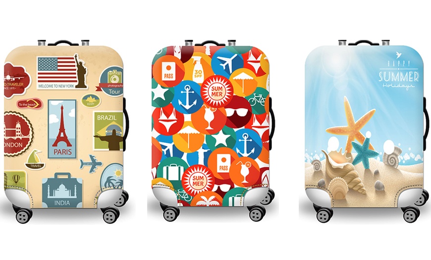 Image 1: Printed Luggage Covers 