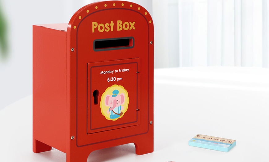 Image 9: Wooden Post Box Toy for Kids