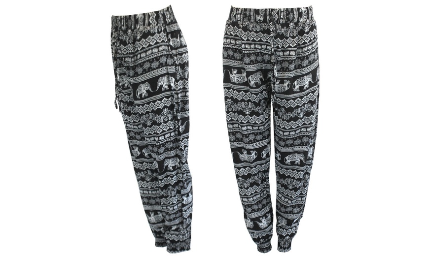 Image 9: Printed Soft Cotton Trousers