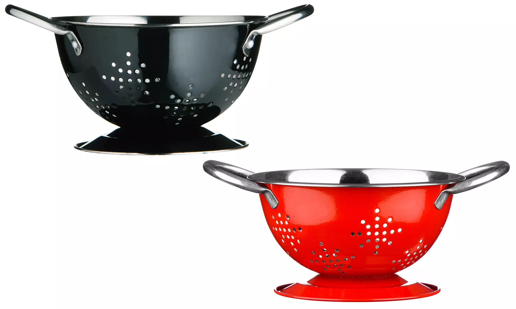 One or Two Premier Housewares Mini Retro Enamel Colanders - Primary Image