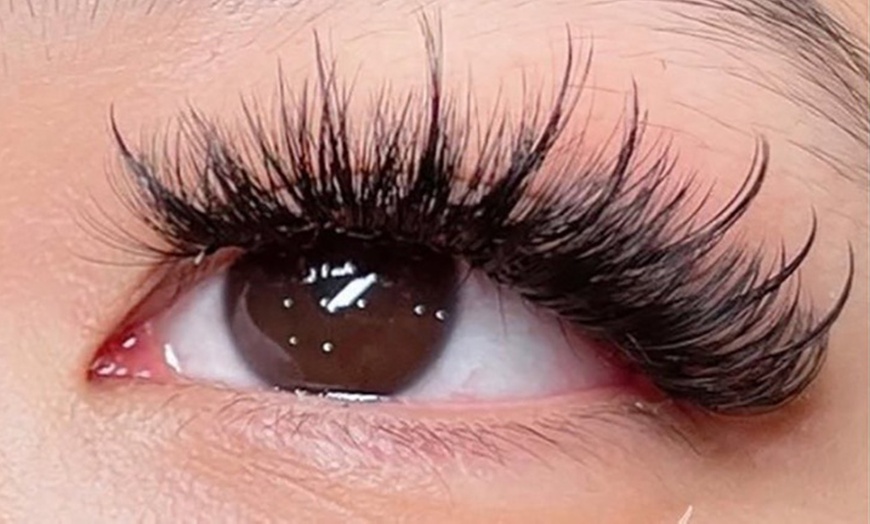 Image 8: Full Set of Classic Eyelash Extensions or 3D or 6D Volumes with Fill! 