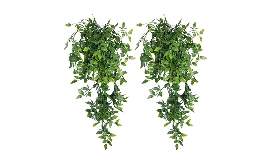 Image 7: Two Piece Artificial Hanging Plants