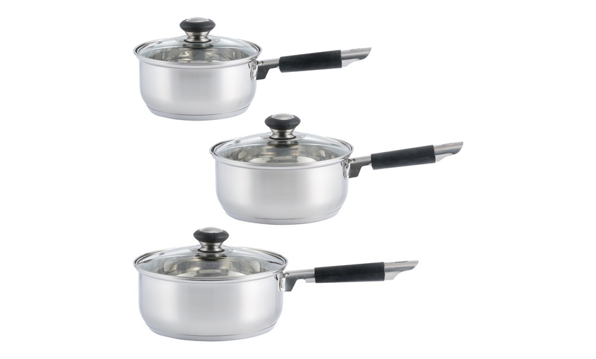 Image 3: Viners Three-Piece Saucepan Set