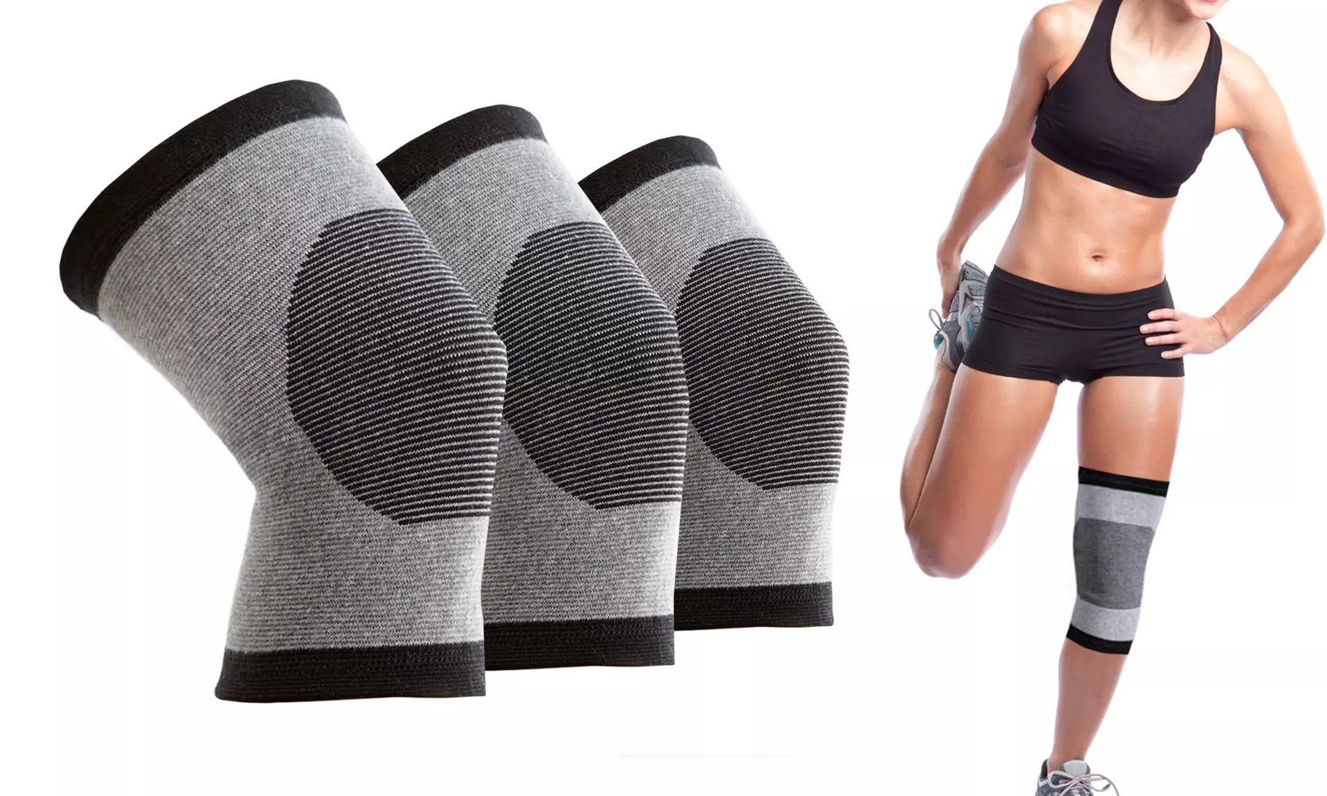 Bamboo Comfort Self-Warming Knee Support (2-Pack) - Primary Image