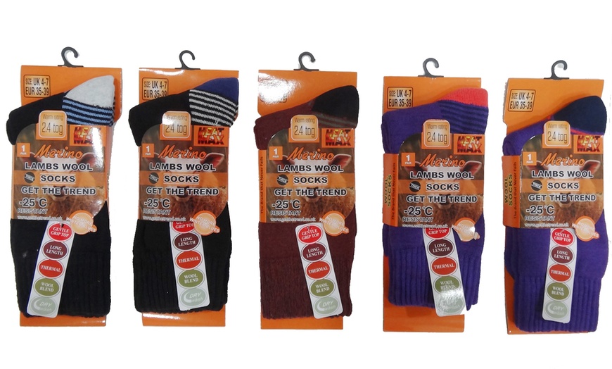 Image 1: Women's Thermal-Brushed Socks