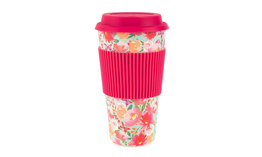 Image 2: Cambridge Floral Bamboo Travel Mug