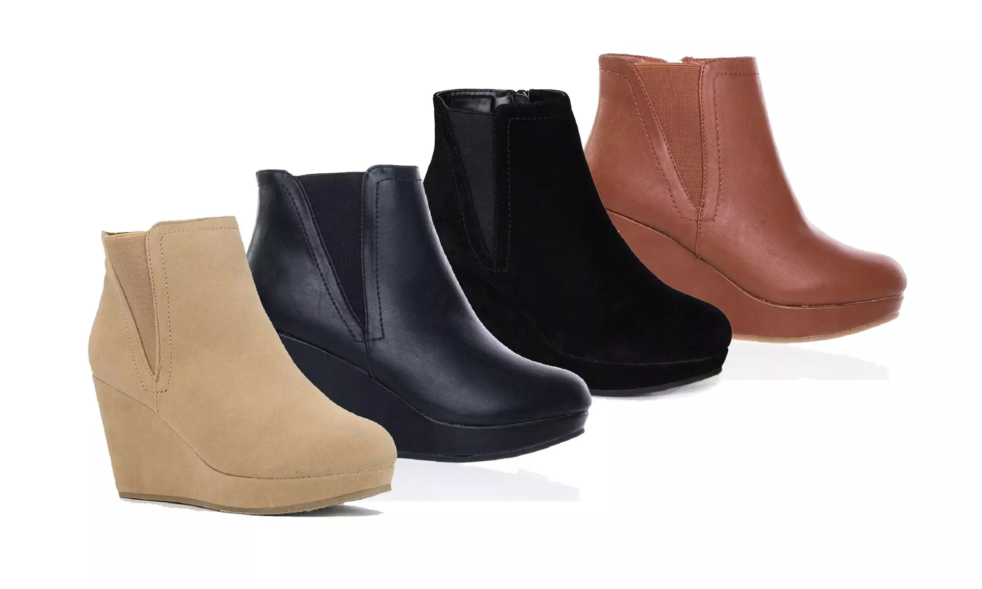 Bamboo Women's Fur-Lined Wedge Bootie - Primary Image