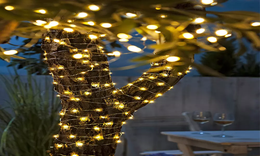 1 o 2 stringhe di luci LED ad energia solare con 100 LED