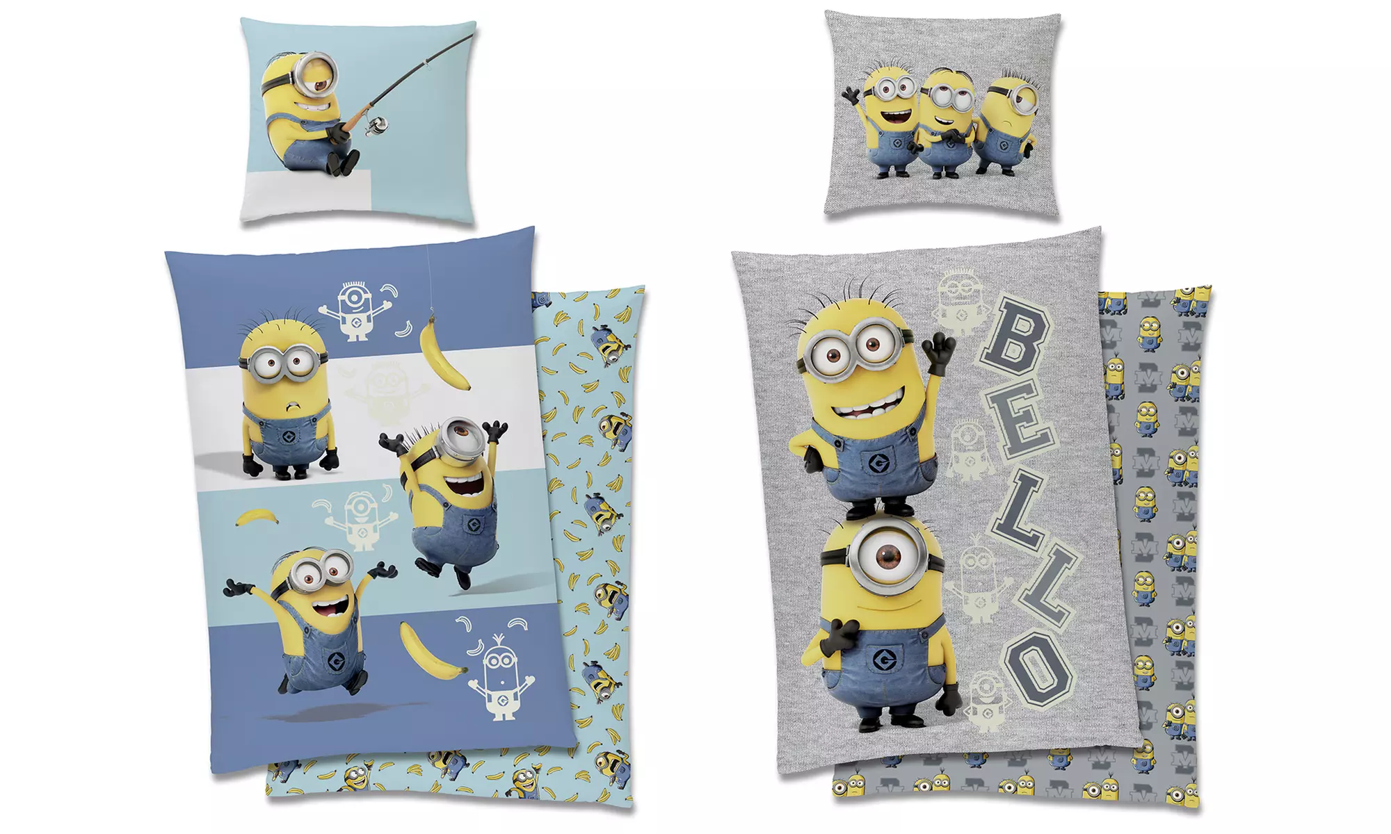 Minions Bettwäsche-Set aus 100% Baumwolle im Motiv nach Wahl mit Glow-in-the-Dark-Effekt - Primary Image