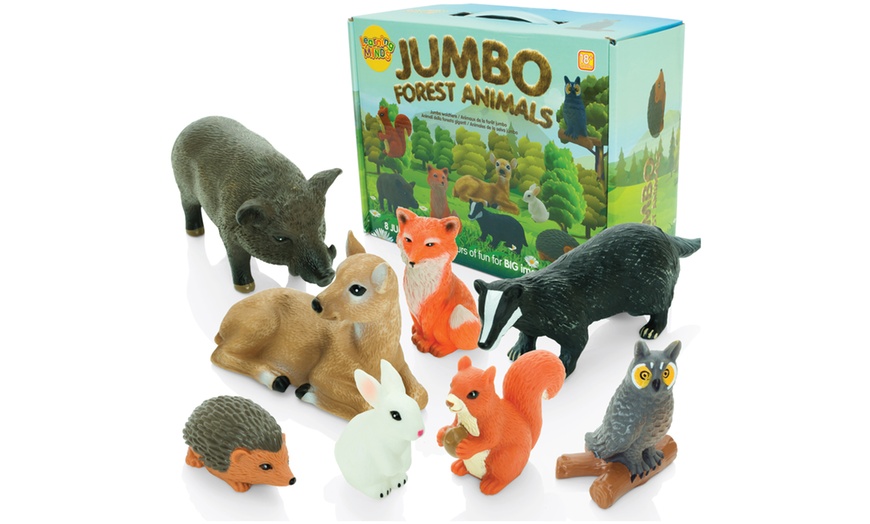 Image 1: Learning Minds Set of Eight Forest Animal Figures