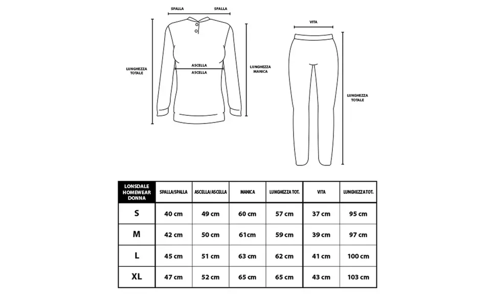 Tuta Lonsdale donna in cotone felpato