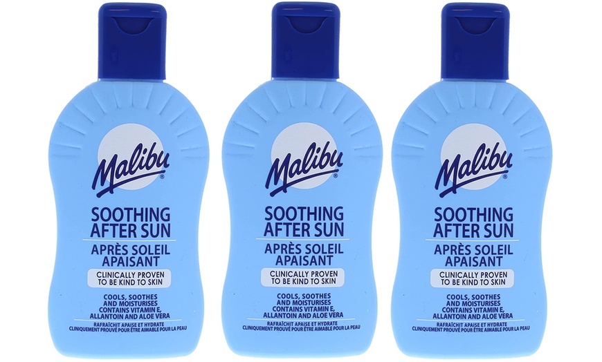 Image 8: Three-Pack of Malibu SPF Lotion or After Sun Lotion 200ml