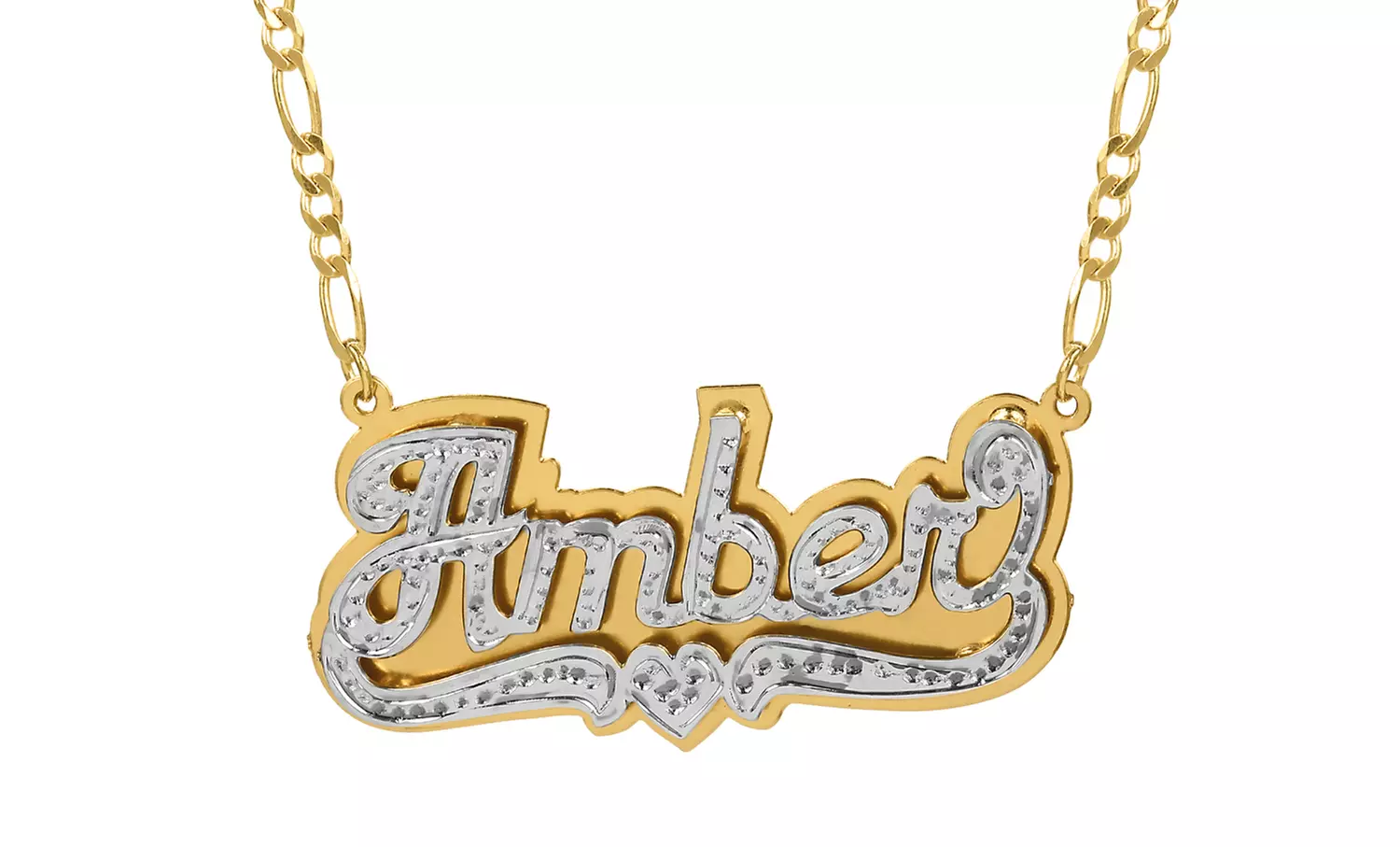 Personalized Beaded Nameplate Necklace in Silver- or Gold-Plating from MonogramHub (Up to 67% Off) - Primary Image