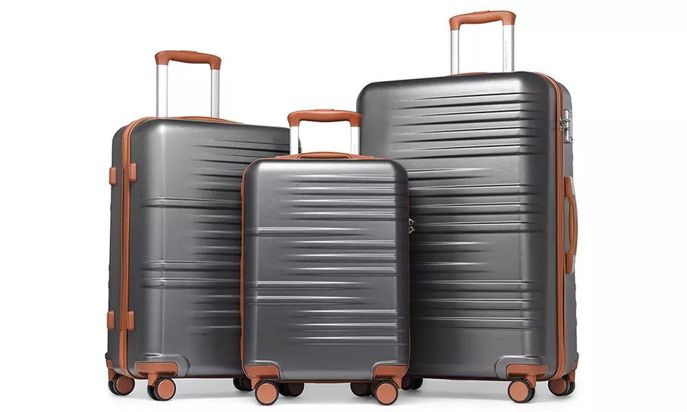 KONO Up to Three Hard Shell Suitcases With TSA Locks