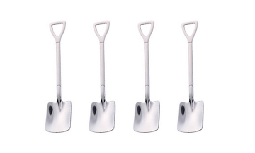 Image 10: Four-Piece Stainless Steel Shovel Spoon Set