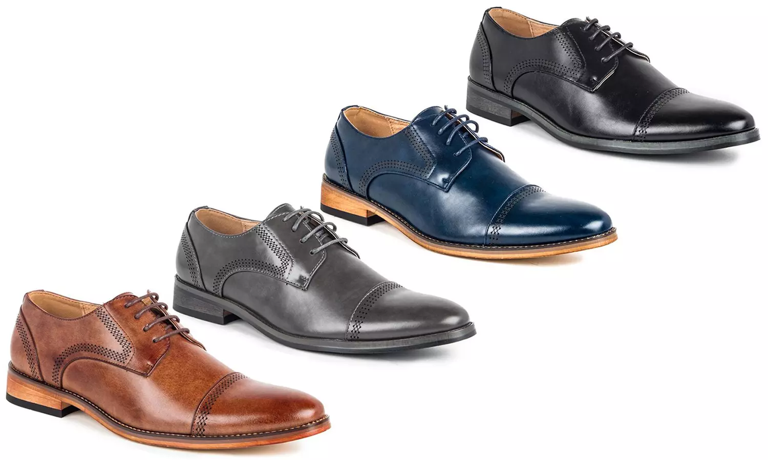 Signature Men's Anthony Cap-Toe Derby Shoes - Primary Image