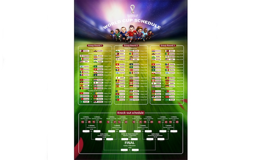 Image 4: 2022 World Cup Qatar Schedule Poster