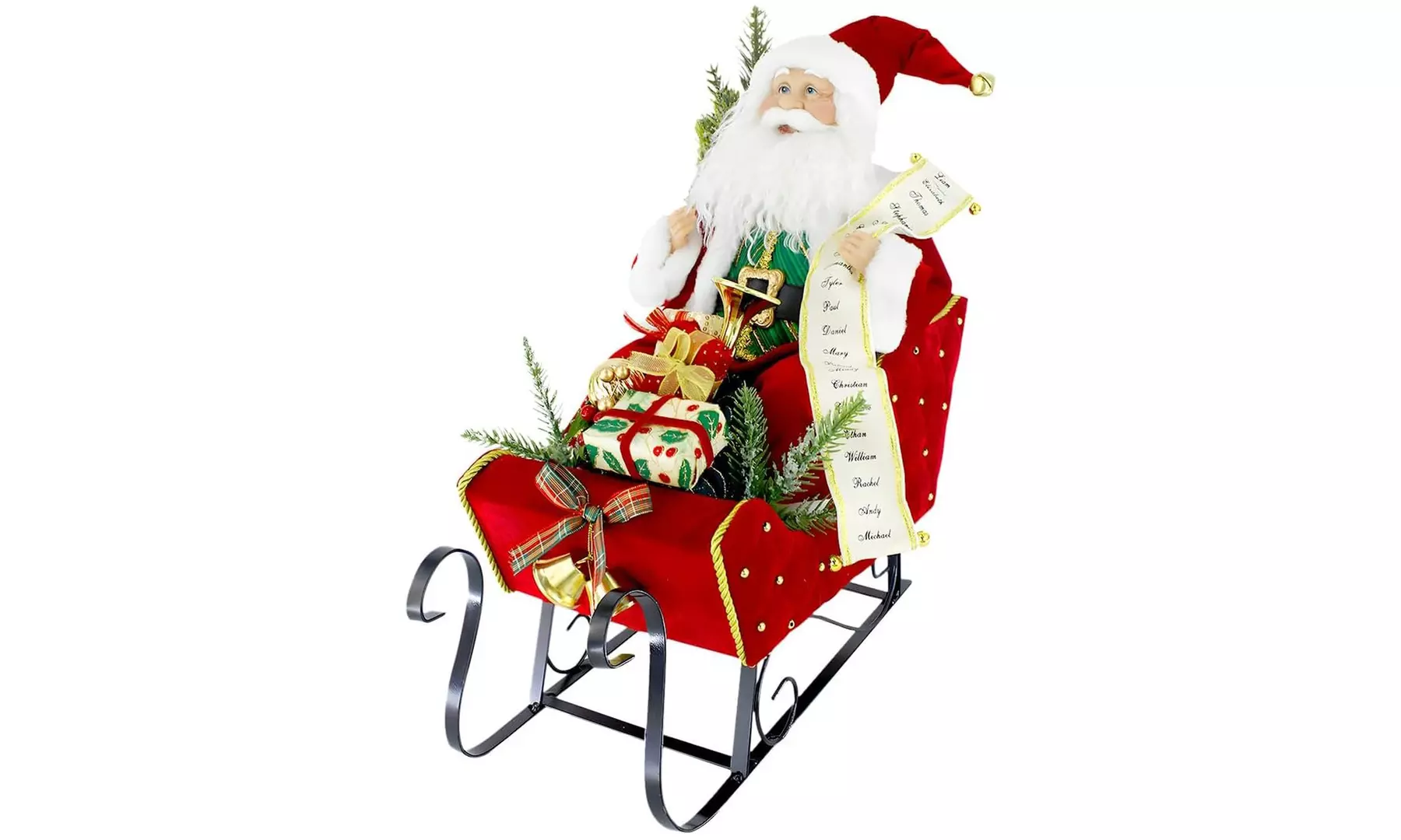 Weihnachtliche Szene mit Musik und Beleuchtung